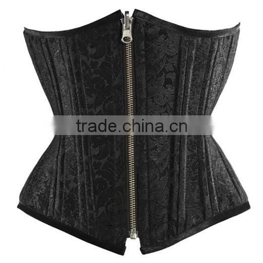 The newest women's hot sex underwear double steel boned corset underbust waist training corset
