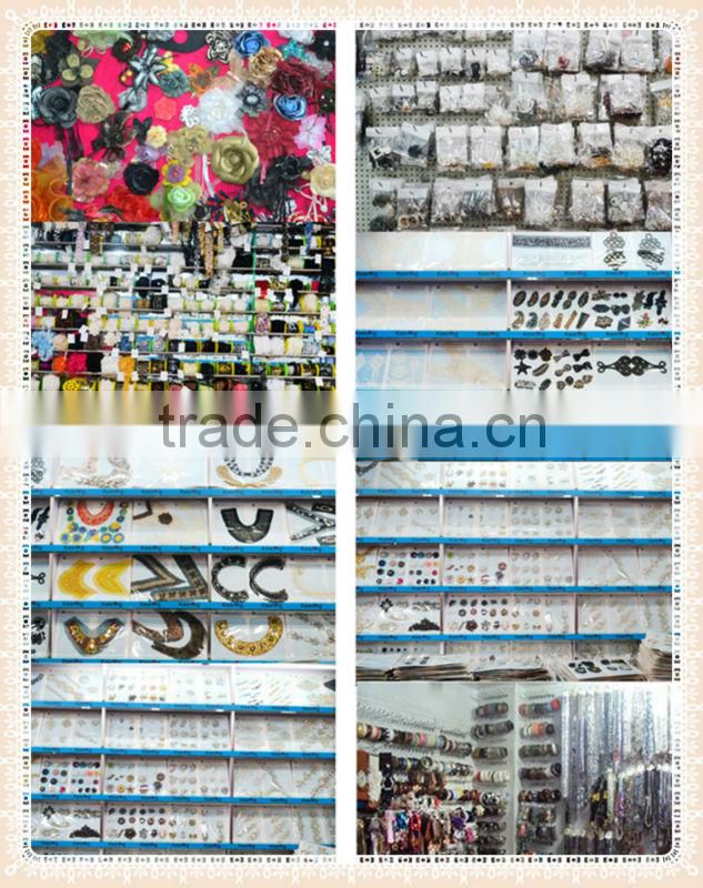 New style beads and chiffon shoe flowers for weeding WSF-222