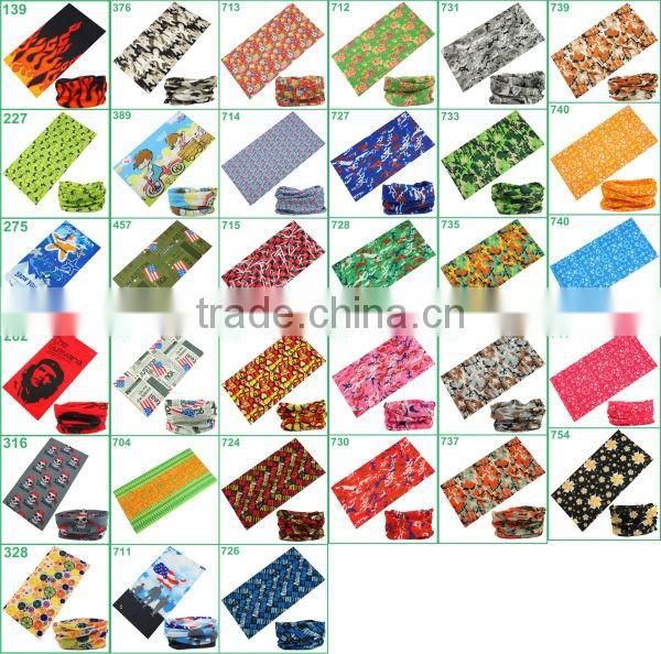 Good quality Tubular Cycling Headwear/ Colorful Seamless tube bandana/Customized design cycling bandanas