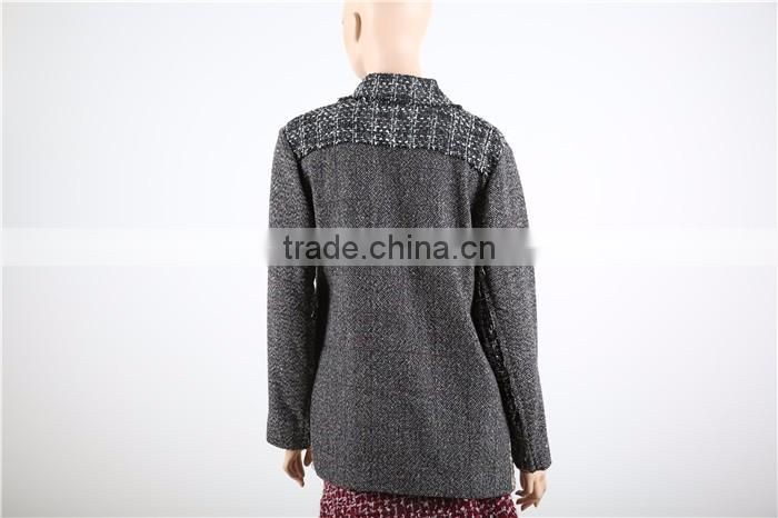 soft thick materials used fashion ladies long coat design