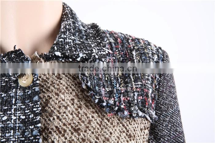 soft thick materials used fashion ladies long coat design