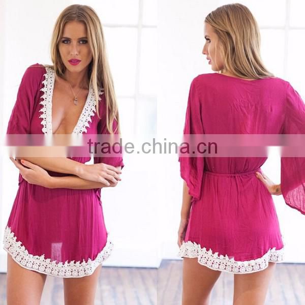 Cheaper and sexy chiffon & cotton dress