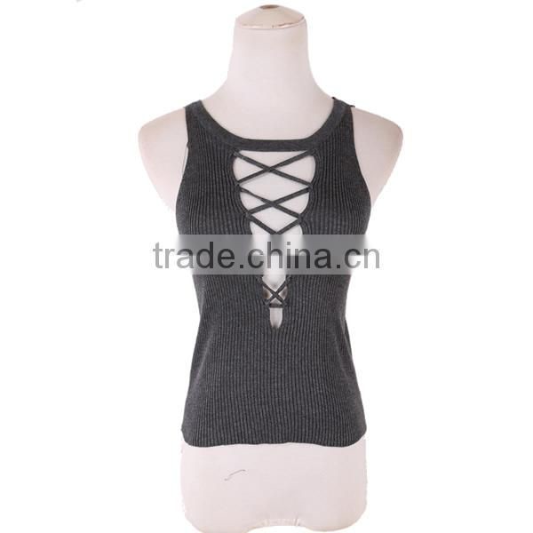 Cotton Lace Up & Reversible Tank Top