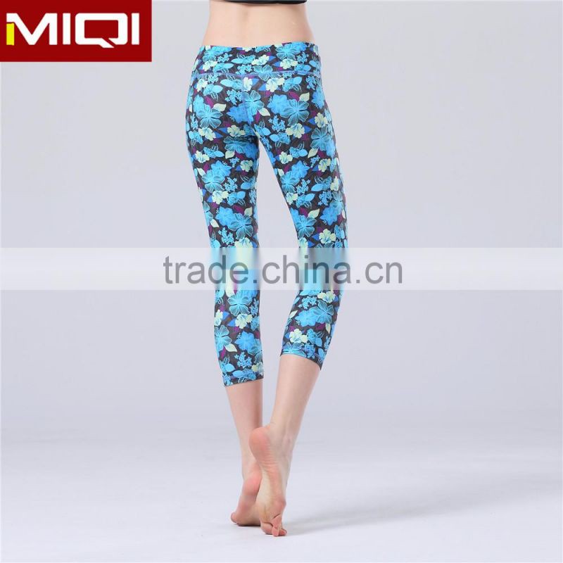 2016 hot selling stretch women fitness tights sublimation capri yoga pants tight yoga pants