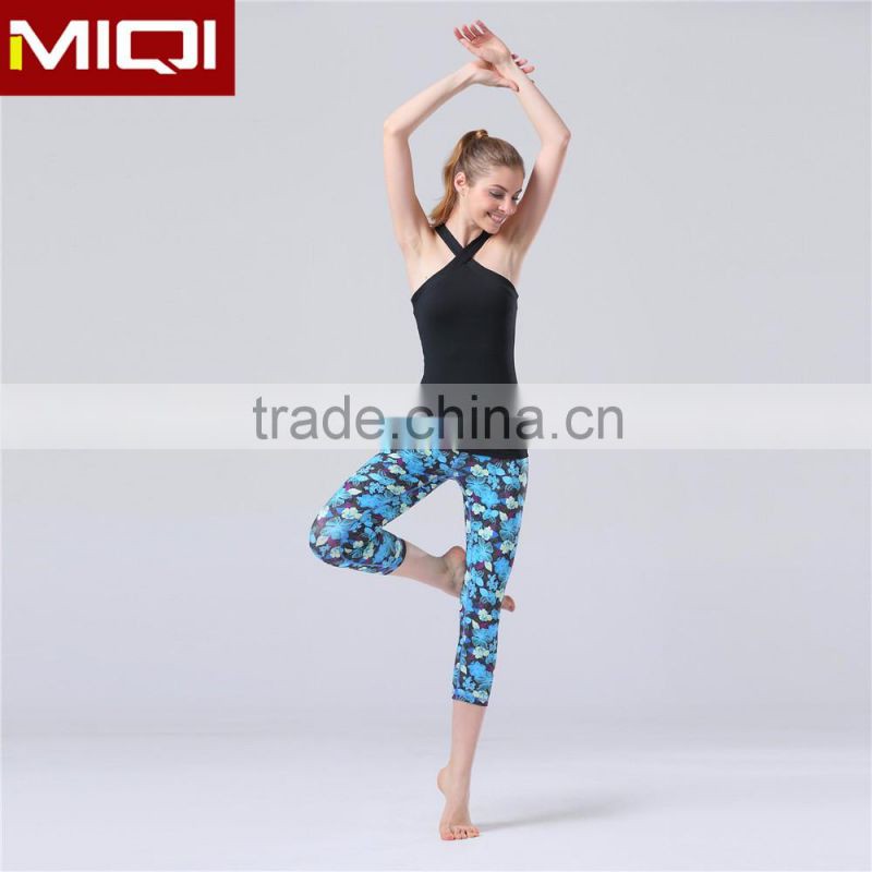 2016 hot selling stretch women fitness tights sublimation capri yoga pants tight yoga pants