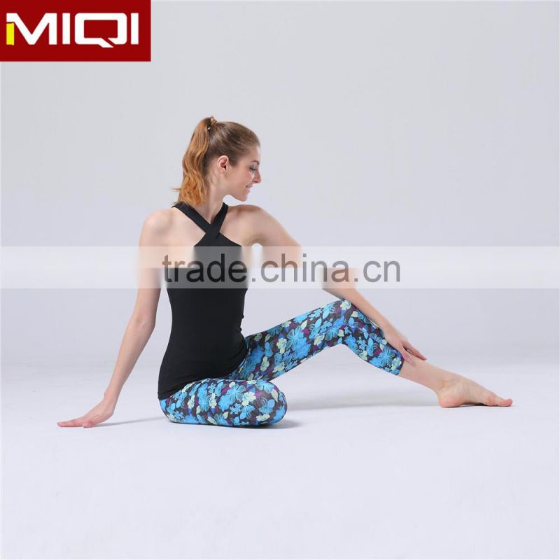 2016 hot selling stretch women fitness tights sublimation capri yoga pants tight yoga pants