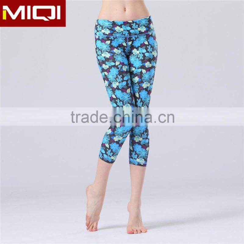 2016 hot selling stretch women fitness tights sublimation capri yoga pants tight yoga pants