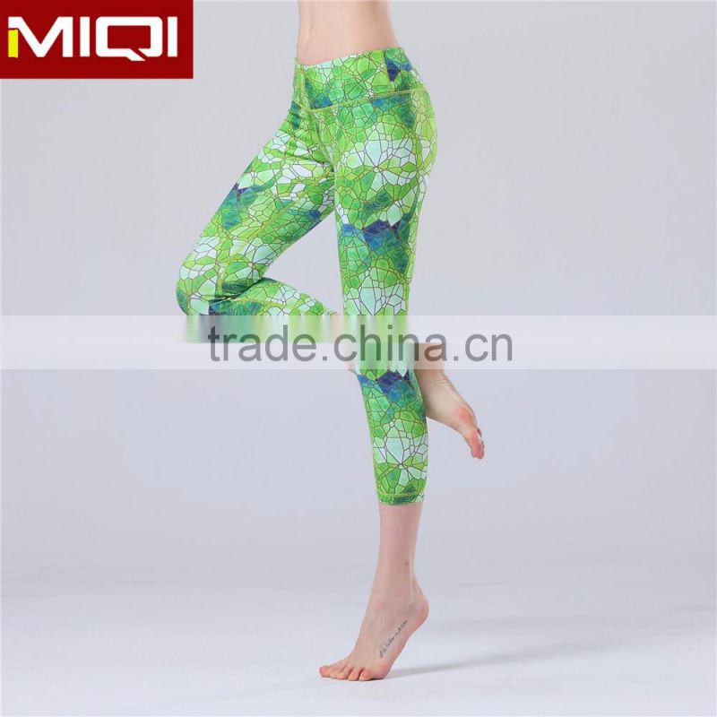 2016 fashion design sublimation printingyogga capri pants women yoga leggings wholesale