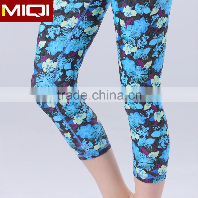 2016 hot selling stretch women fitness tights sublimation capri yoga pants tight yoga pants