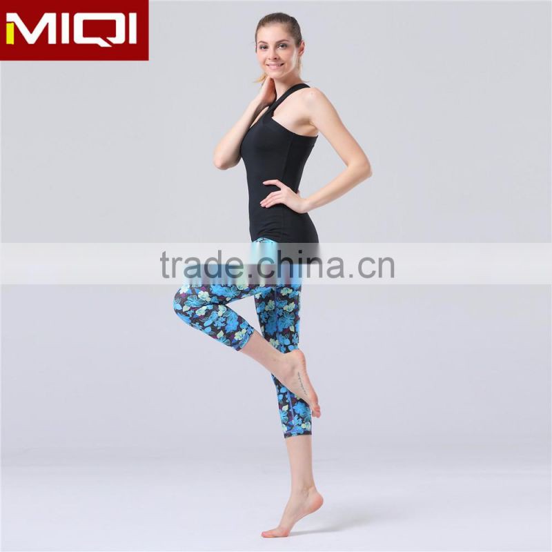 2016 hot selling stretch women fitness tights sublimation capri yoga pants tight yoga pants