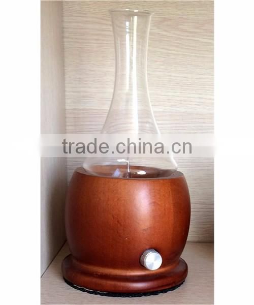 Elegant Wooden and Glass LED Aroma Diffuser Nebulization Essential Oil Diffuser