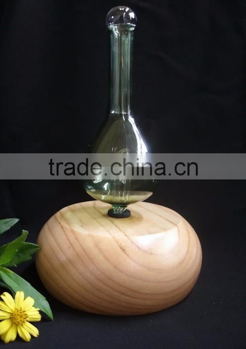 Elegant Wooden and Glass LED Aroma Diffuser Nebulization Essential Oil Diffuser