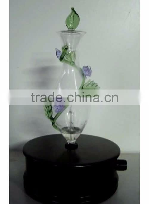 Elegant Wooden and Glass LED Aroma Diffuser Nebulization Essential Oil Diffuser