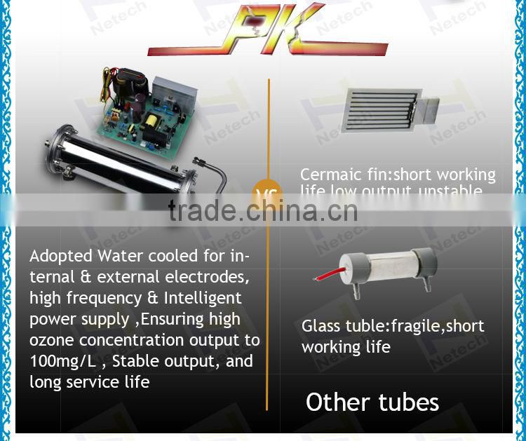 18g/hr -80g/hr water cooling ozone generator tube