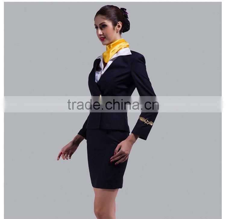 Custom High Quality Airline Uniform For Stewardess