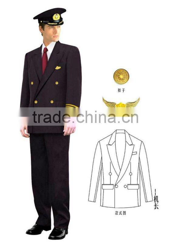 Custom High Quality Jacket And Hat For Airline Pilot Clothing Of Aviator Jacket/Suit