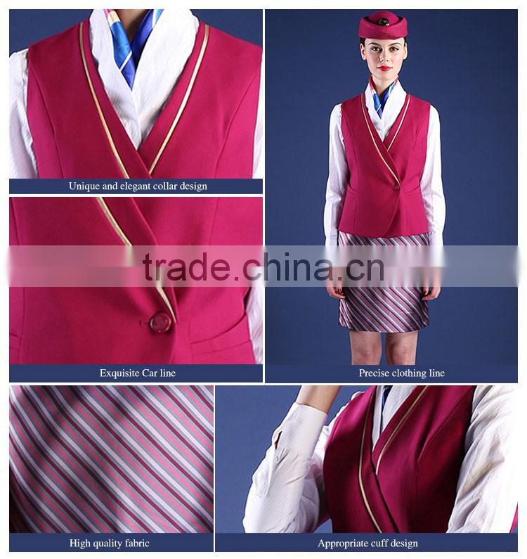 New Design Fashion Airline Uniform Airline Stewardess