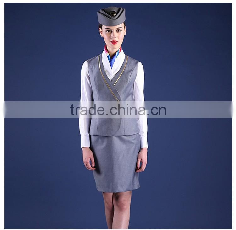 New Design Fashion Airline Uniform Airline Stewardess