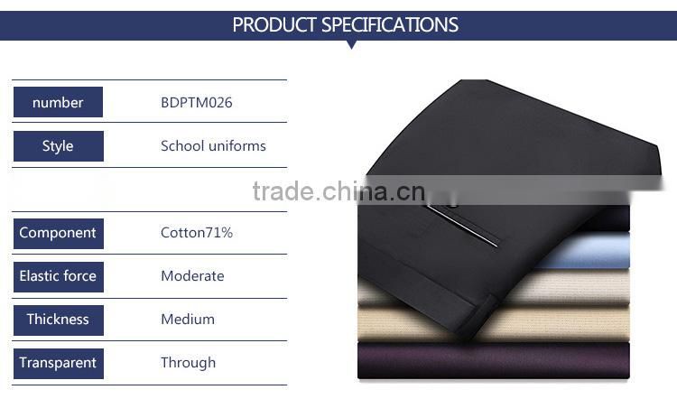 Men's casual pants slim straight stretch pants all-match business mens thin long trousers custom