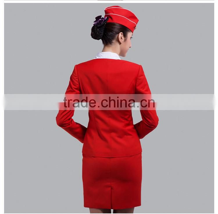Custom High Quality Airline Uniform For Stewardess