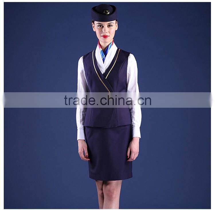 New Design Fashion Airline Uniform Airline Stewardess
