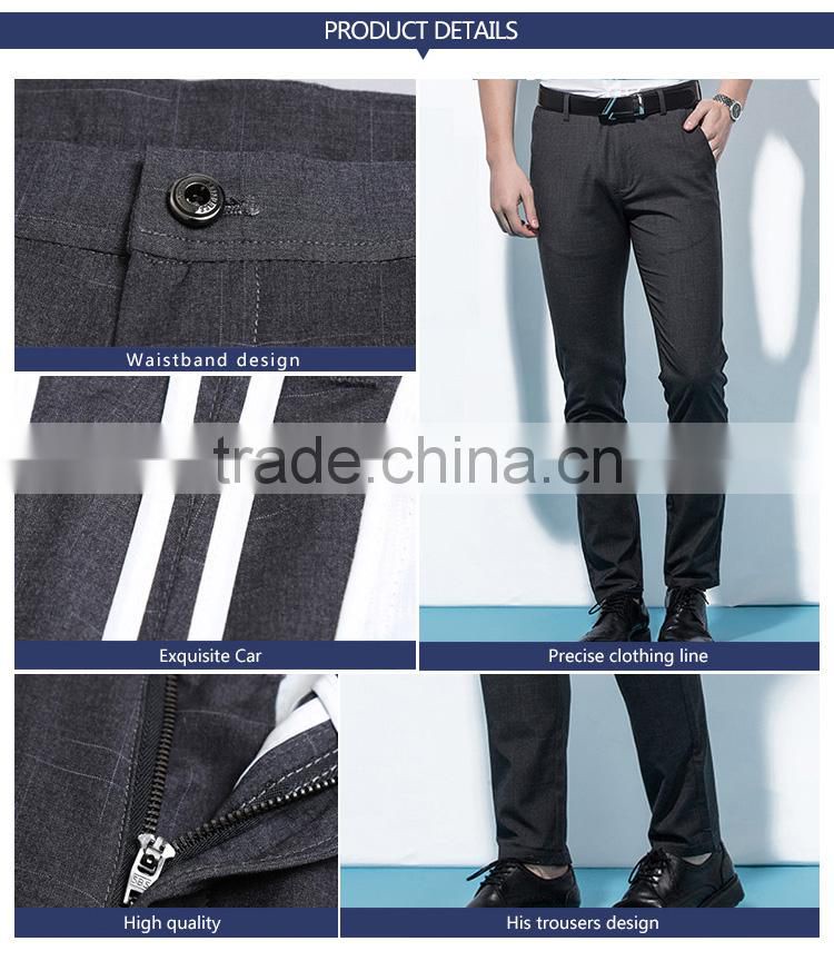 Men's thin casual pants, straight cylinder, loose big size, middle and old grey business men's casual trousers custom