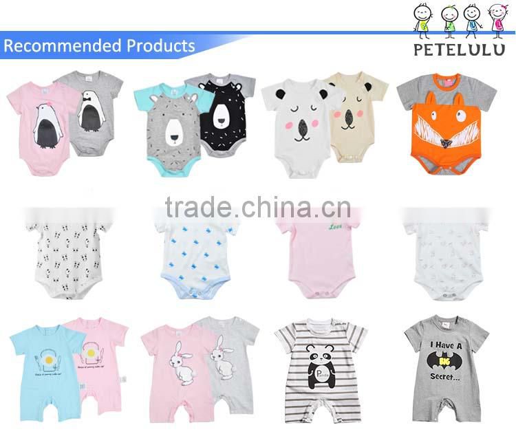 White All Over Animal Rabbit Printing Summer Baby Clothes OEM