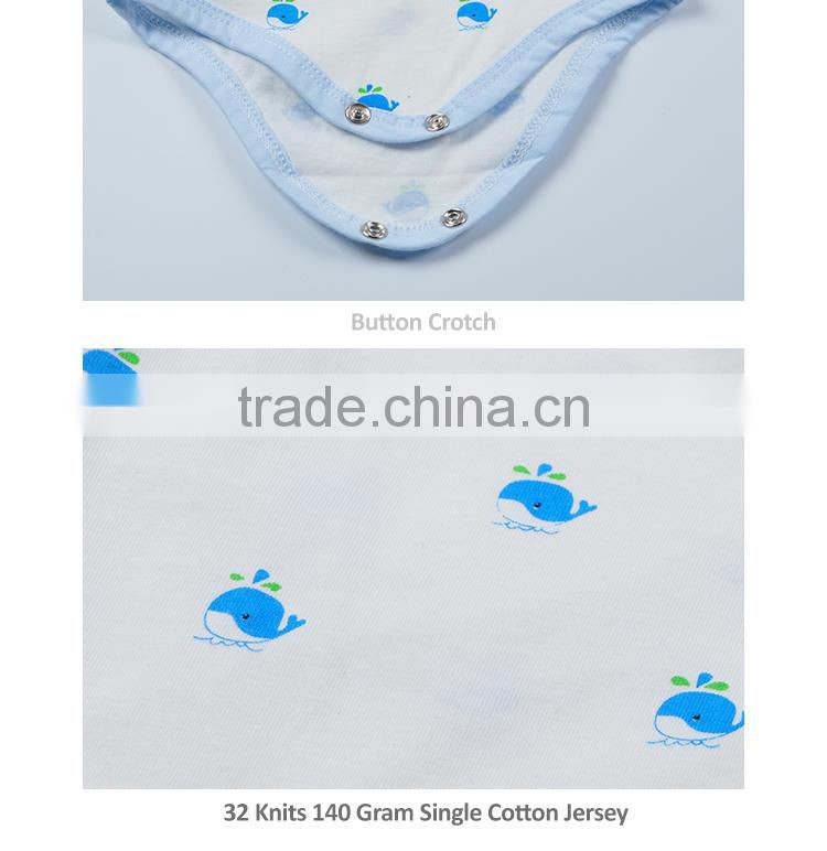 Blue Whale All Over Print Cotton Roupa Infantil Da China