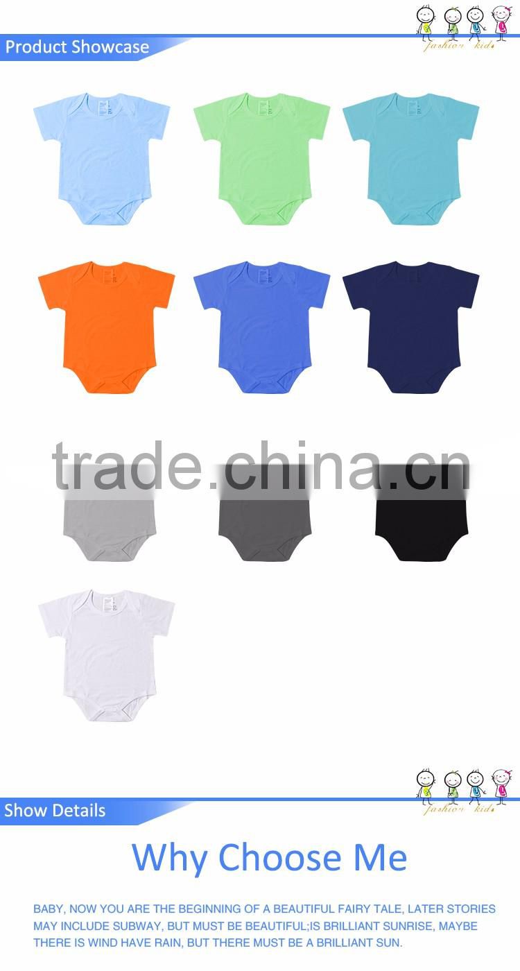 Toddler Baby Clothing Bamboo Cotton Plain White Newborn Baby Clothes Romper