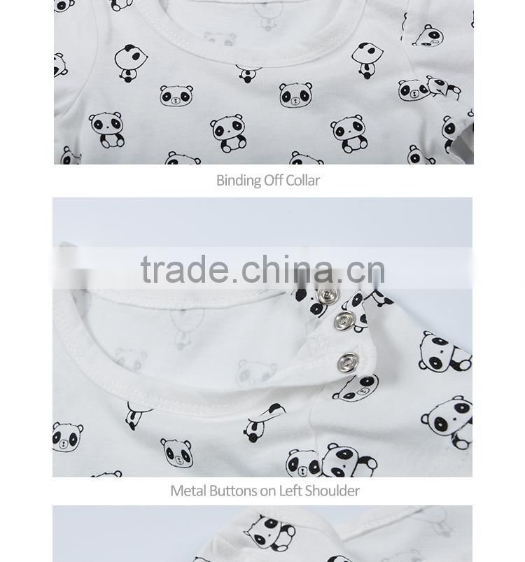 OEM Welcome All Over Print Panda New Born Baby Clothes Factory