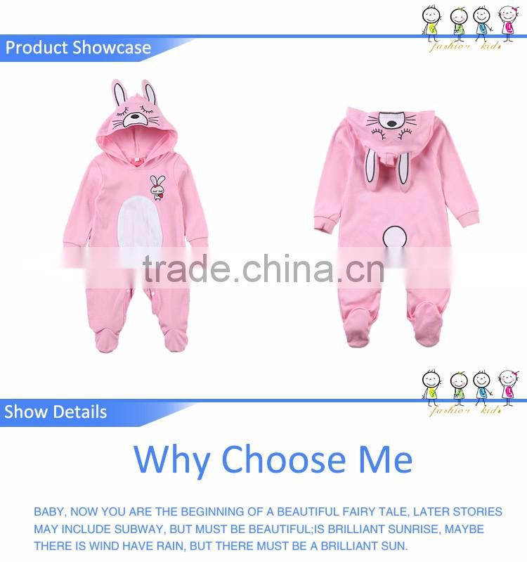 Hoodie Baby Romper Little Rabbit Lovely Design For Baby Girls Animal Jumpsuit Pajamas