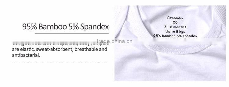 Toddler Baby Clothing Bamboo Cotton Plain White Newborn Baby Clothes Romper