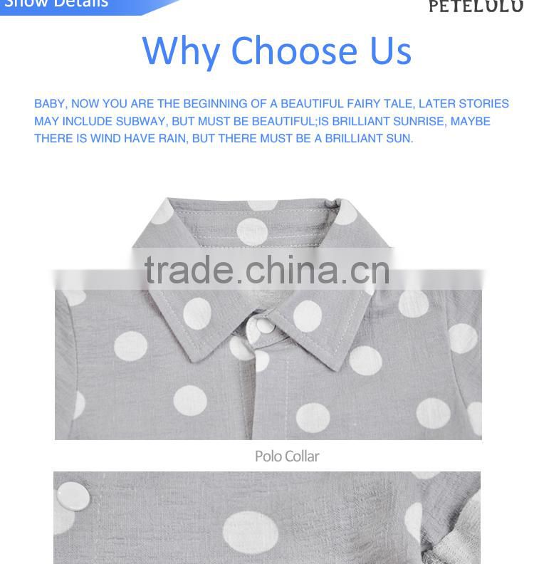 Front Button Open Polo Collar 2 Year Old Baby Rompers Intant Bodysuit