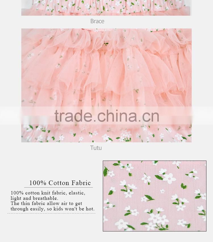 Summer Floral Prints Infant Girls Boutique Baby Ruffle Romper Wholesale