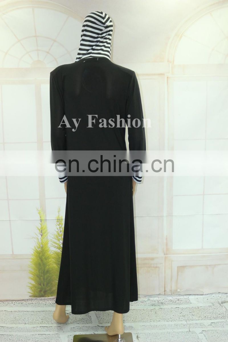 New Fashion Abaya Arriva lLatest Round Collar Plain Abaya Muslim Long Abaya Kaftan