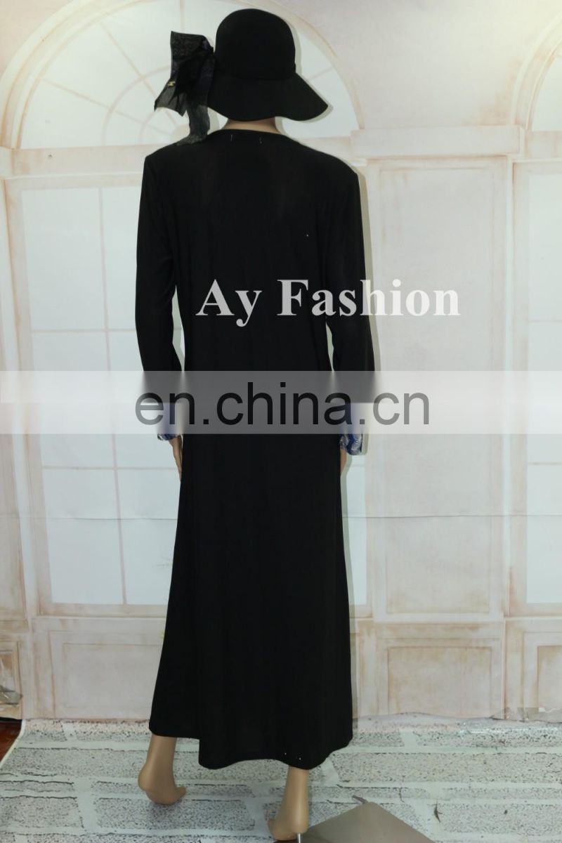 Latest Burqa Designs Pictures Maxi Dresses Wave Pattern Style With Abaya Models Dubai