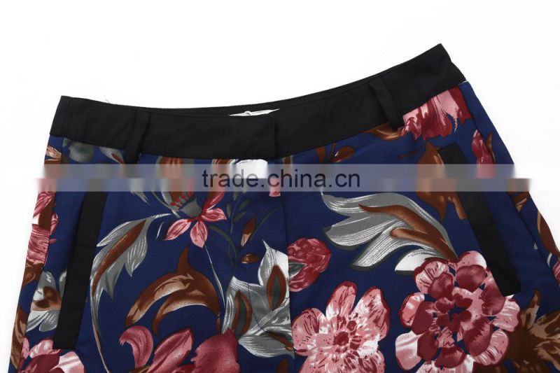 European style Floral printed pant suit for women