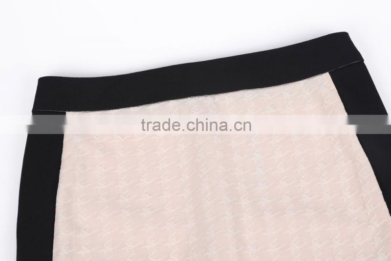 New Women Plain Crop Top and Knee-Length Skirt Lady Suit