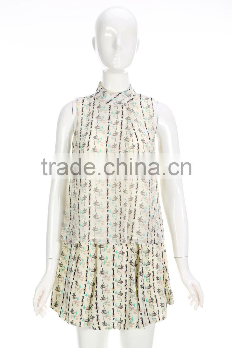 Printed Chiffon women's dress suits