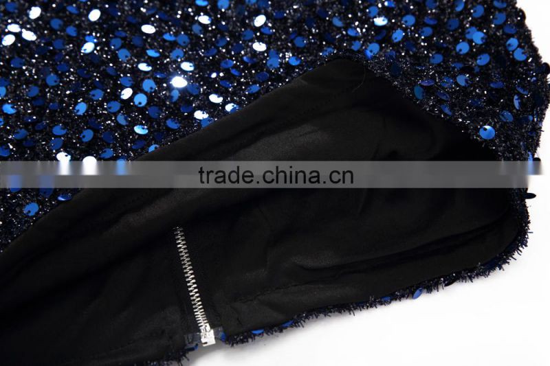 Latest fashion Elegant Sequin suit skirt for lady