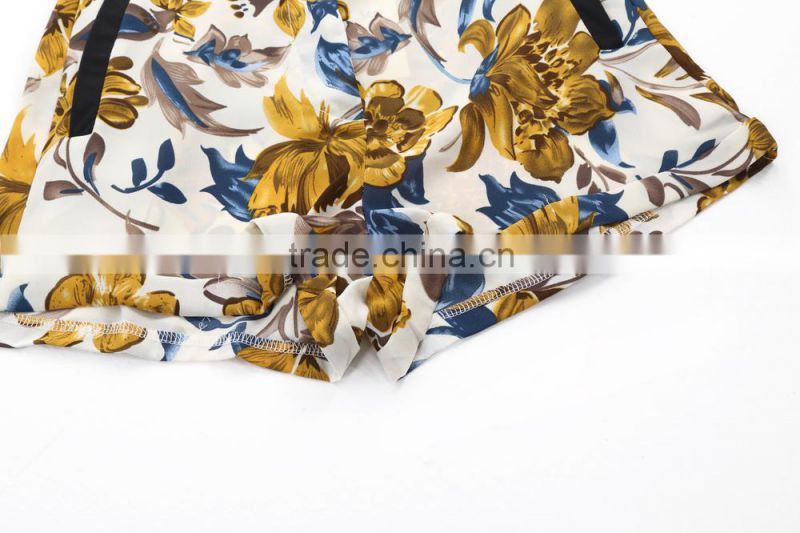 Wholesale Floral Print Ladies Summer Pant Suits