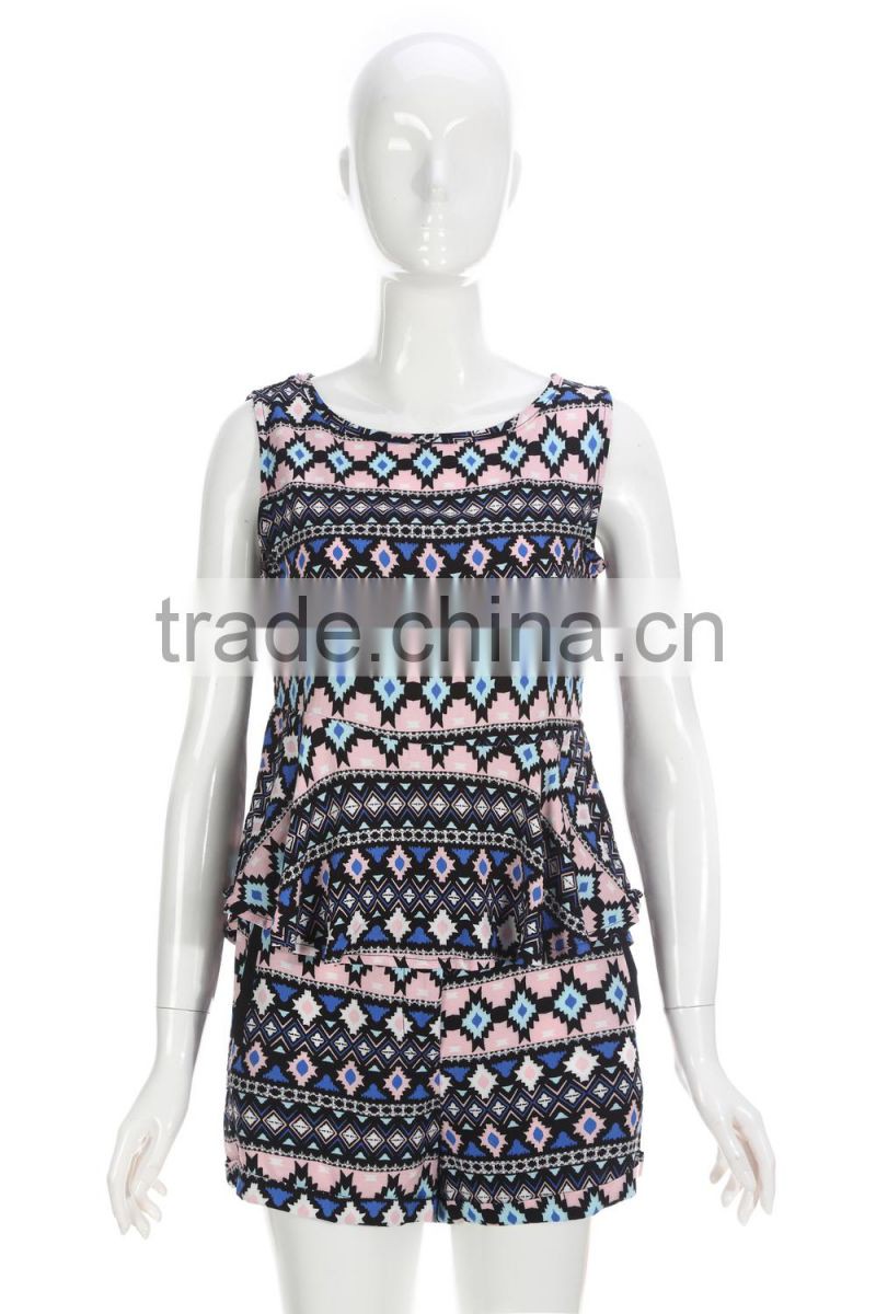 Europe and America Casual style Sleeveless short pants suit