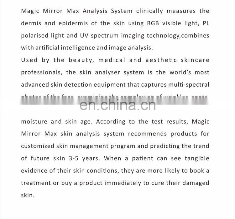 Magic mirror beauty equipment / face analysis Acne Treatment