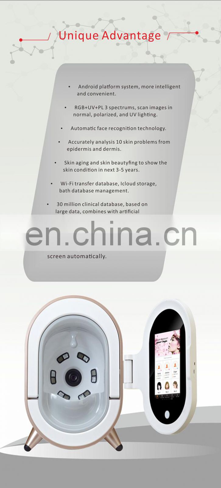 Magic mirror beauty equipment / face analysis Acne Treatment