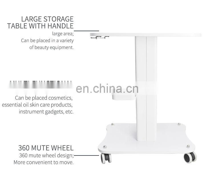 very stable white salon trolley cart wheels for sale