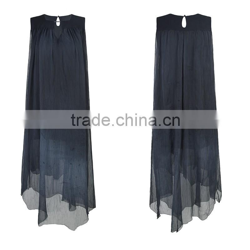 PQ-125 PUNK RAVE Brand Magician Conjures Beautiful Fish Tail Real Silk A Shape Long Dress