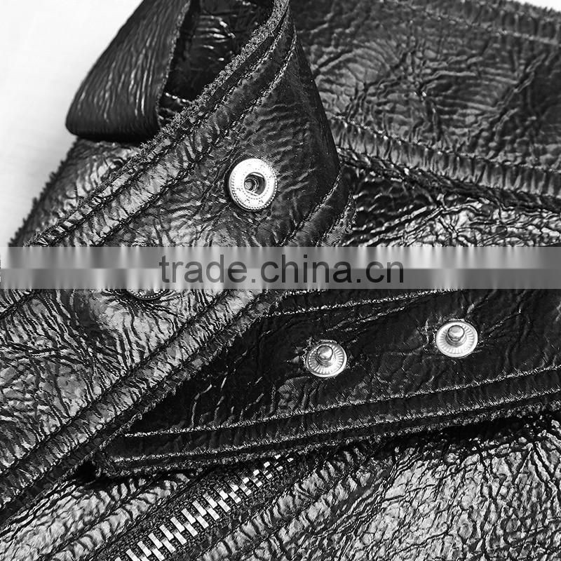PQ-144 Punk Personality Asymmetric Sexy Shiny Leather Skirts