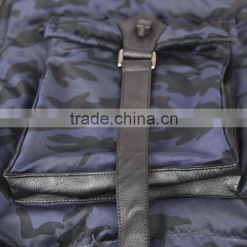 PY-130 Gothic Winter Knitwear Double Collar Winproof Camouflage Down Jacket