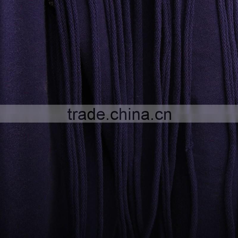 PT-045 Tassel Splicing Cut-Out O-neck Cotton Long Sleeves T-shirt