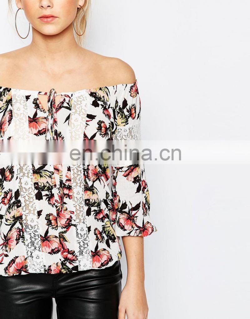 High Quality Spandex Office Lady's blouse and skrit uniform latest fashion blouse design